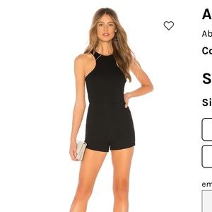 Revolve About Us Romper about us black halter romper new